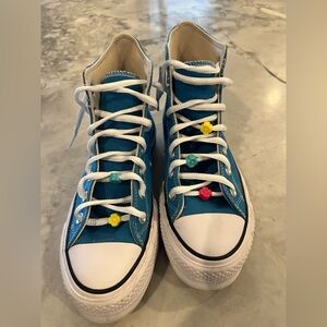 Converse Chuck Taylor Platform Blue Friendship Bracelet sneakers -6